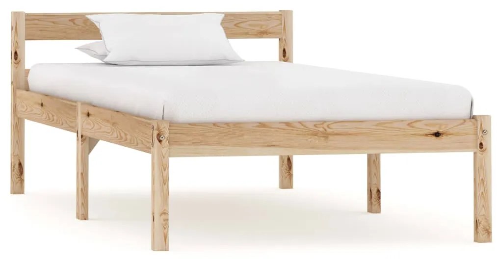 vidaXL Estrutura de cama 90x200 cm madeira pinho maciço