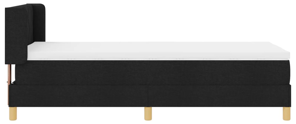Cama Box vidaXL com Colchão Preto 90x200 cm em Tecido