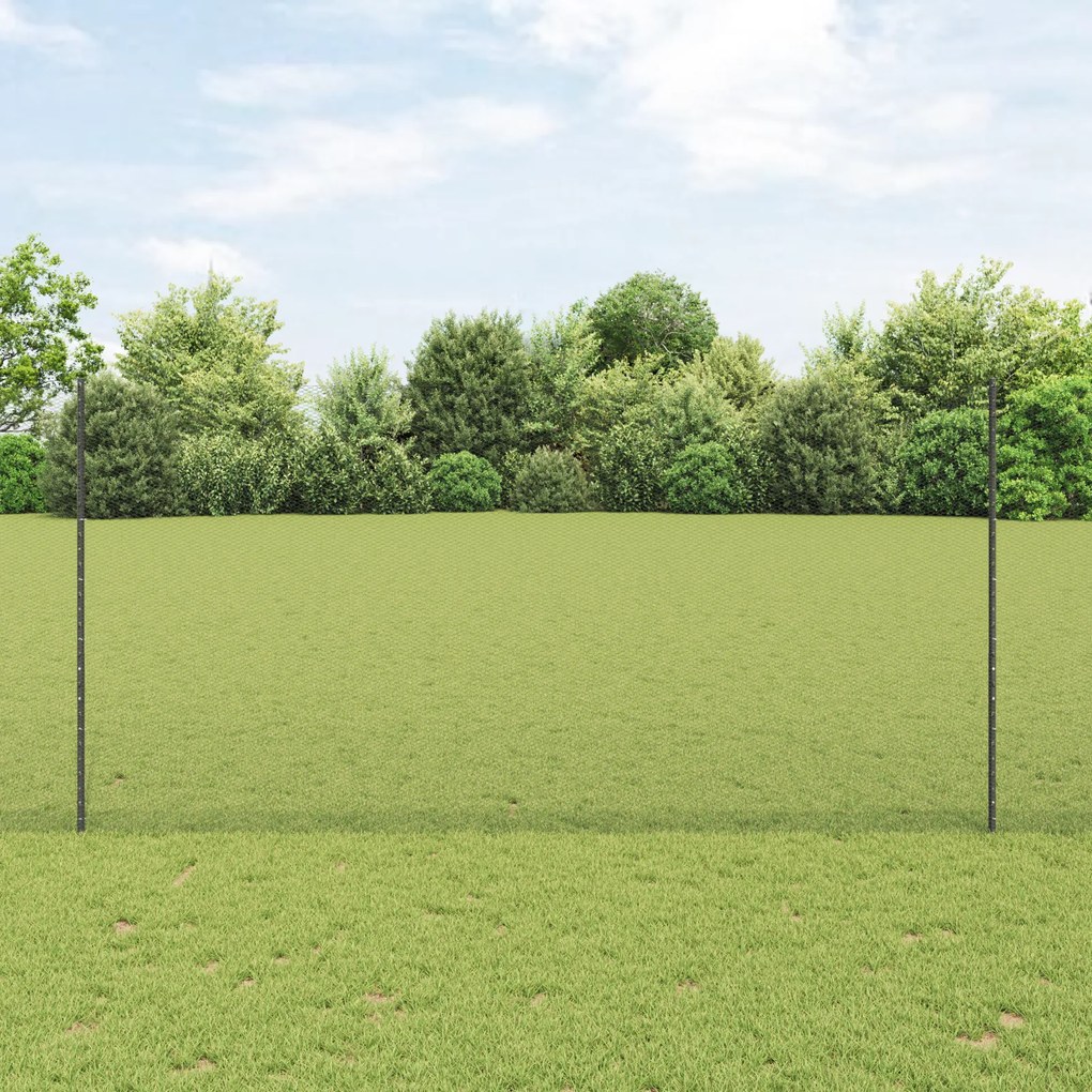 Postes de Cerca vidaXL 10 pcs U-Channel Cinza 160 cm Aço