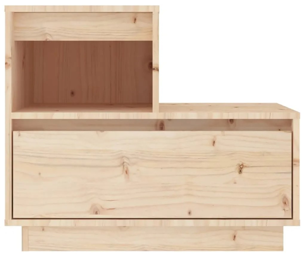 Mesa de cabeceira 60x34x51 cm madeira de pinho maciça