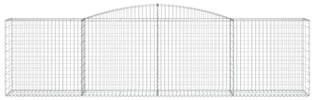 Cestos gabião arqueados 2pcs 400x50x100/120cm ferro galvanizado