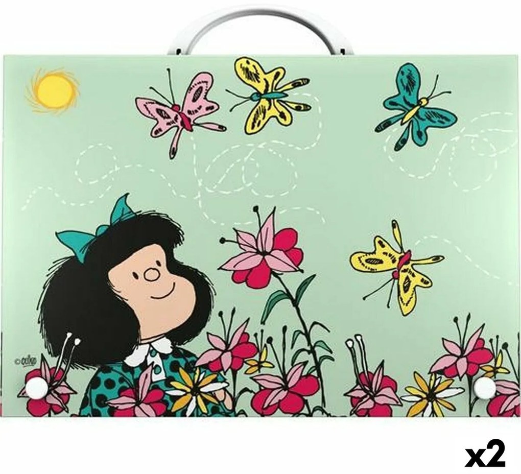 Portadocumentos Grafoplas Mafalda Spring Fecho Multicolor Din A4 (2 Unidades)