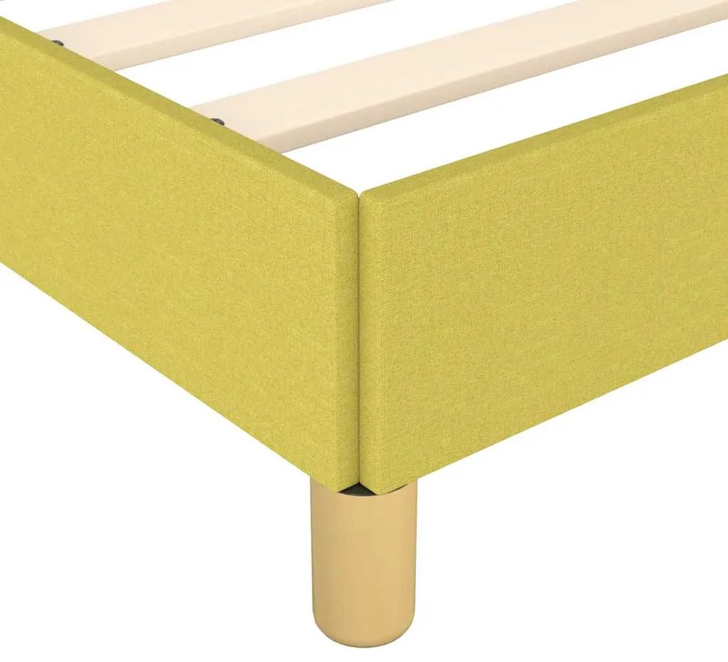 Estrutura cama c/ cabeceira sem colchão tecido 90x190 cm verde