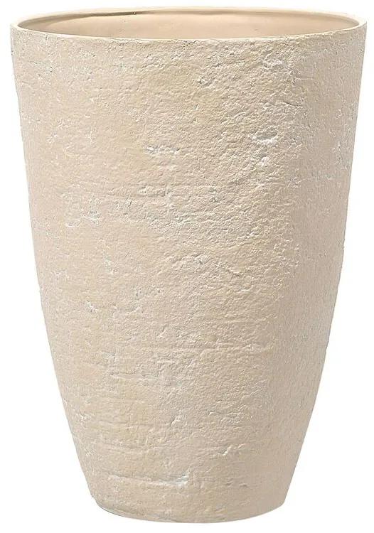 Vaso para plantas 51 x 51 x 71 cm creme CAMIA Beliani