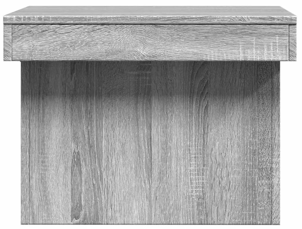 Mesa de centro 80x55x40 cm derivados de madeira cinzento sonoma