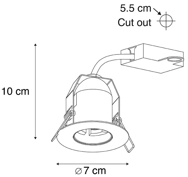 LED Foco embutido inteligente preto com lâmpada WiFi G95 - Insight Moderno