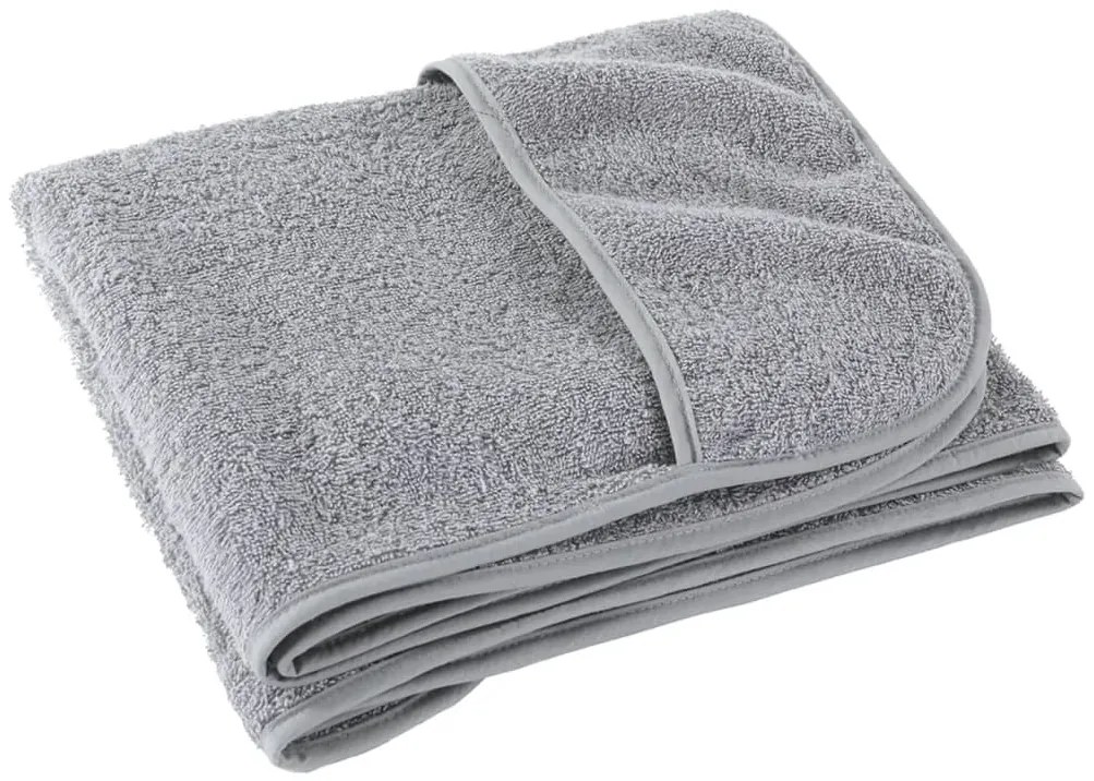 Toalhas de praia 2 pcs 75x200 cm tecido 400 GSM cinzento