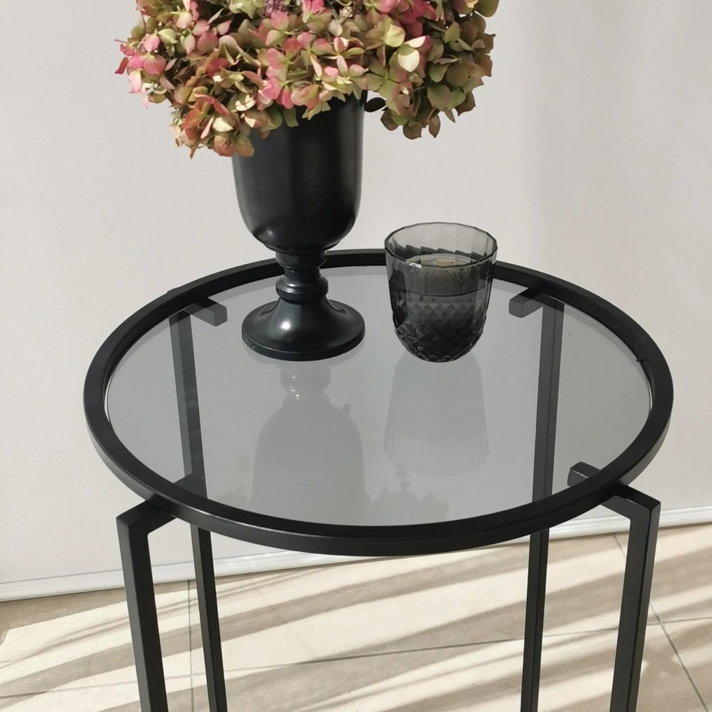 Mesa de Apoio S412F - Preto - 50x60x50 cm e 50x50x50 cm