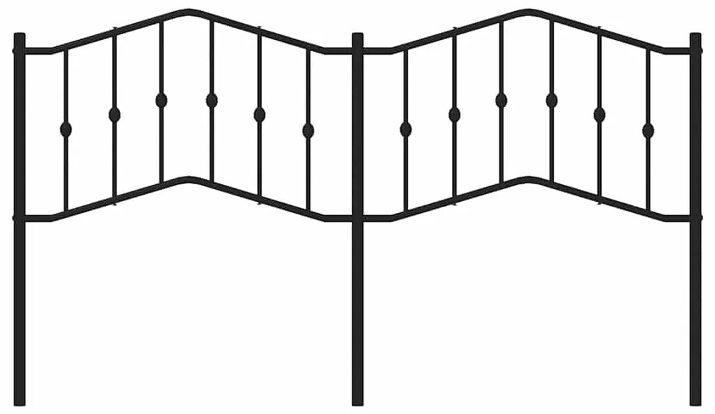 Cabeceira de cama 180 cm metal preto