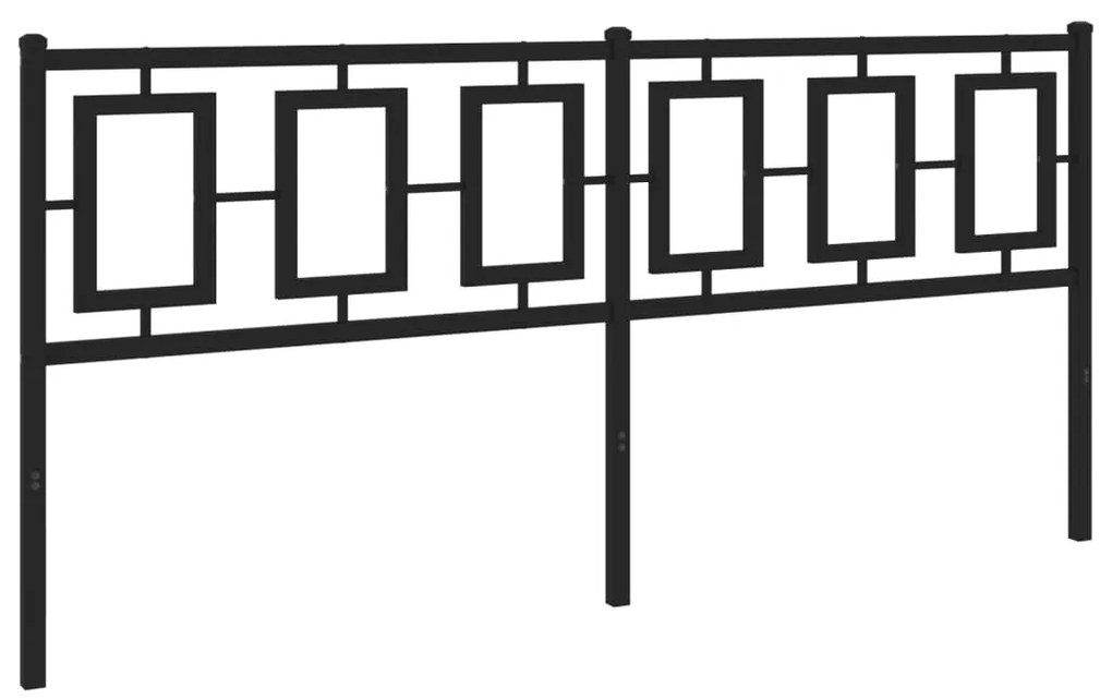 Cabeceira de cama 180 cm metal preto