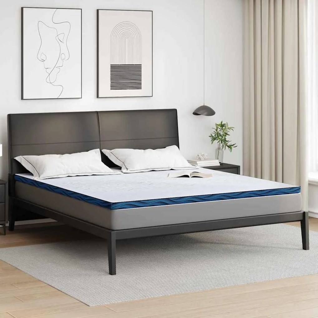 vidaXL Protetores de Colchão Branco e Azul 180 x 200 cm
