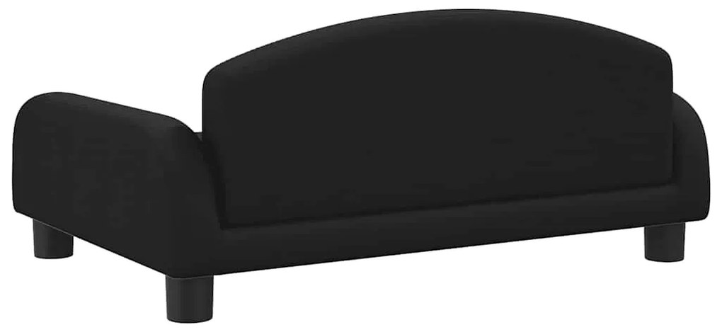 Cama para cães 70x45x30 cm tecido preto