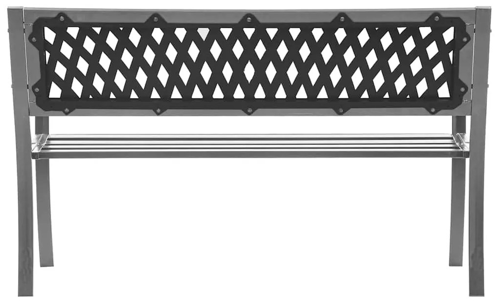 Banco de jardim 120 cm aço preto