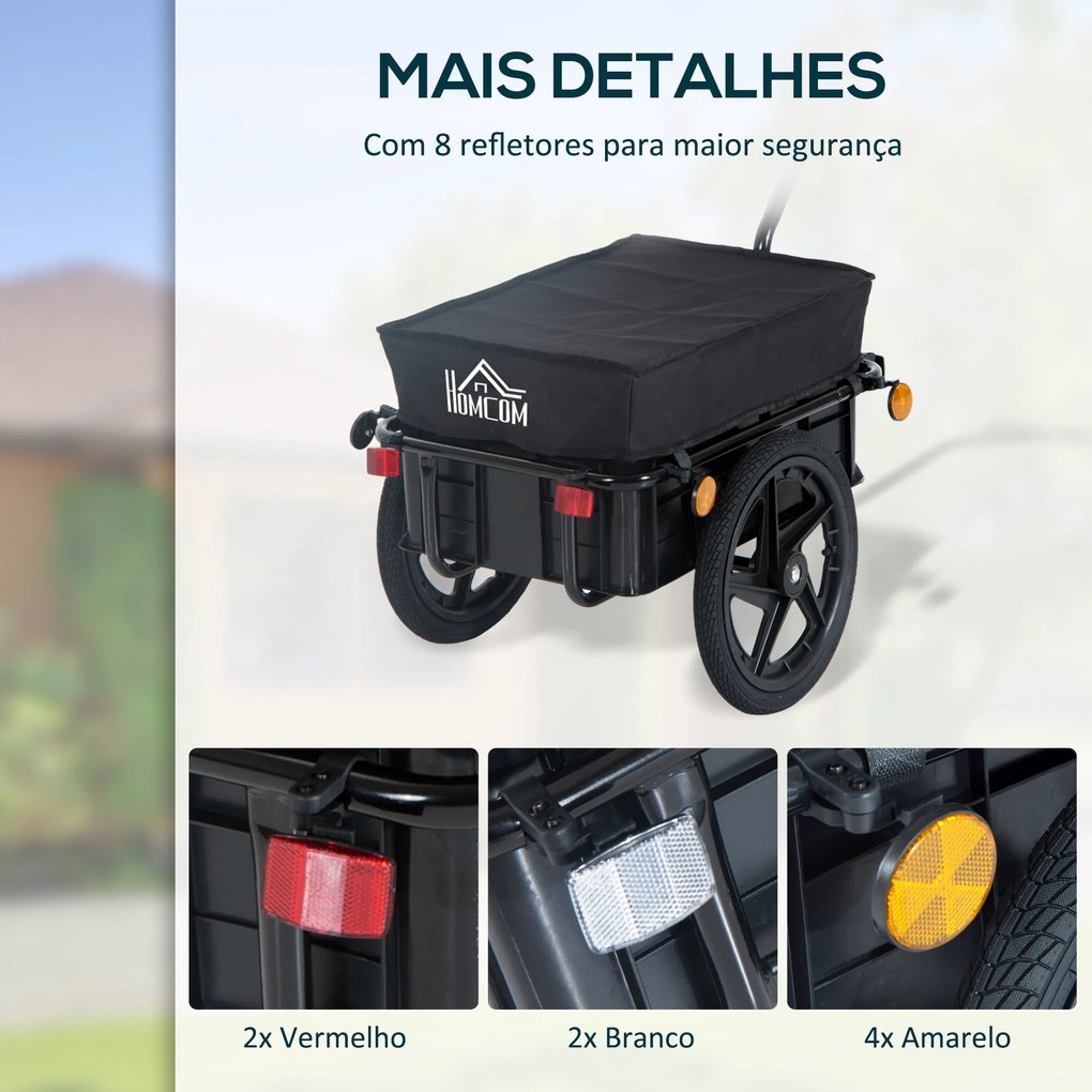 Reboque de Bicicleta – Modelo Rimini – 144x59x80 – Preto