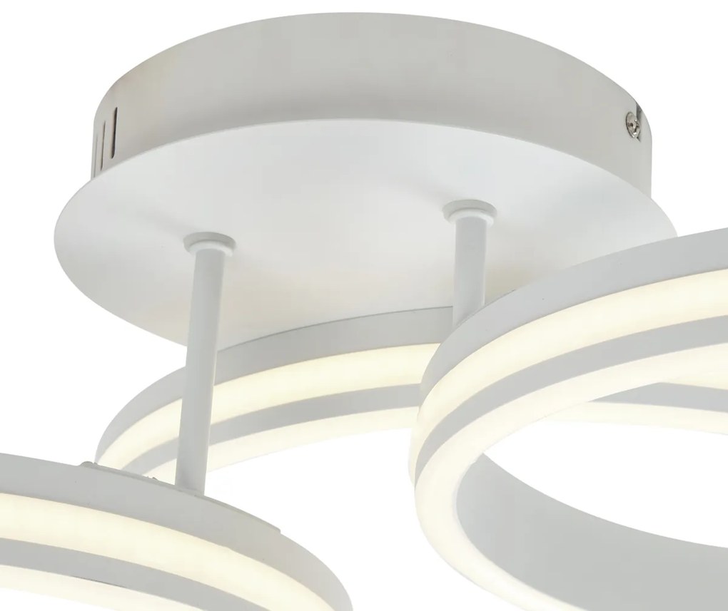Plafon Branco Incl. LED Regulável em 3 Níveis 3-Luzes - Navara Design