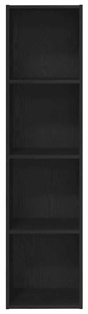 Gabinete de Livro/TV Carvalho Preto 36x30x143 cm