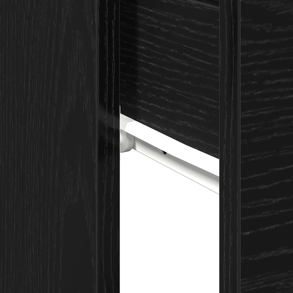 Mesa de Console vidaXL Preto Carvalho 90x36x75 cm Madeira de Engenhari
