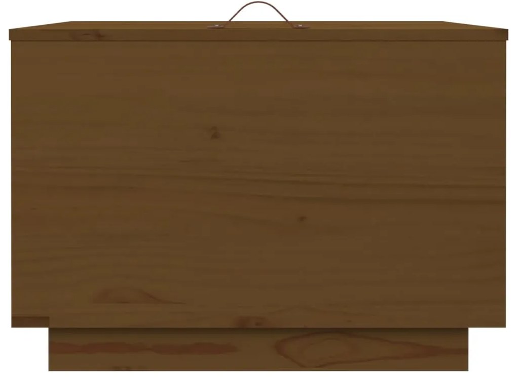 Caixas de arrumação com tampas 3 pcs pinho maciço castanho mel