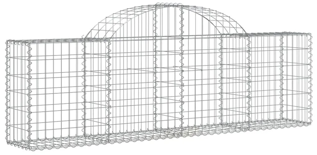 Cestos gabião arqueados 14pcs 200x30x60/80 cm ferro galvanizado