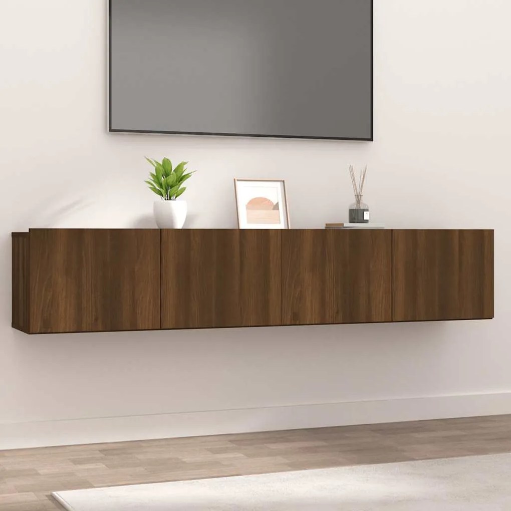 vidaXL Móveis de TV 2 pcs 80x30x30cm deriv. madeira carvalho castanho