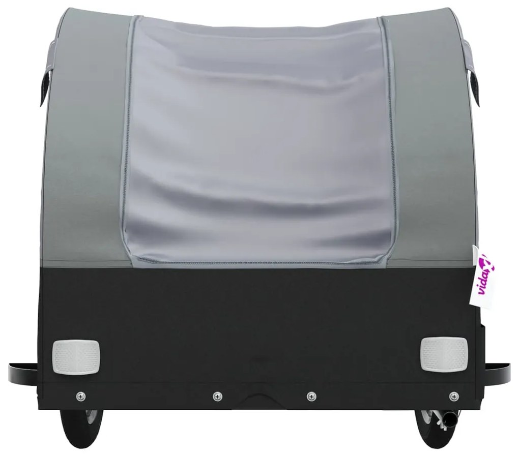 Reboque para bicicleta 30 kg ferro preto e cinza