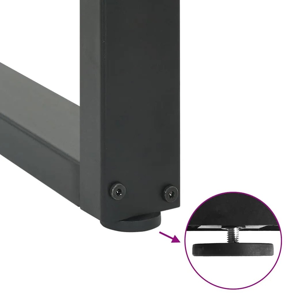 Pés para mesa de centro em forma de U, 2 peças, antracite, 60x (42-43)