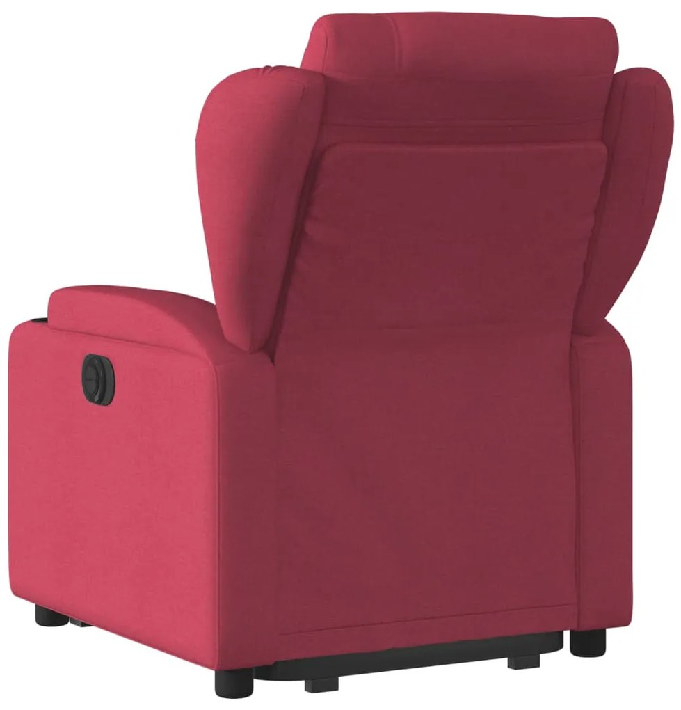 Poltrona reclinável elevatória tecido vermelho tinto