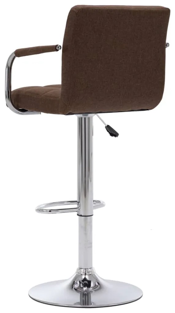 Bancos de bar 2 pcs tecido castanho