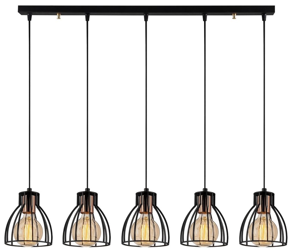 Candeeiro de Teto Kemah – Preto – Diâmetro 85 cm, Altura 108 cm