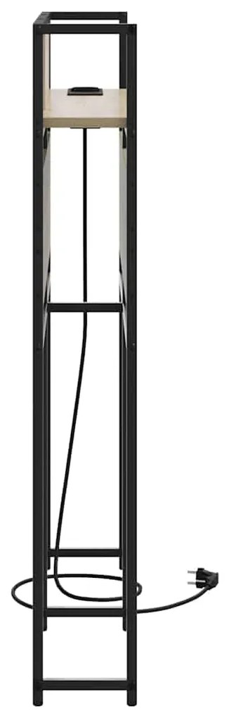 Cabeceira de armazenamento com cabeceira Carvalho sonoma 80 cm