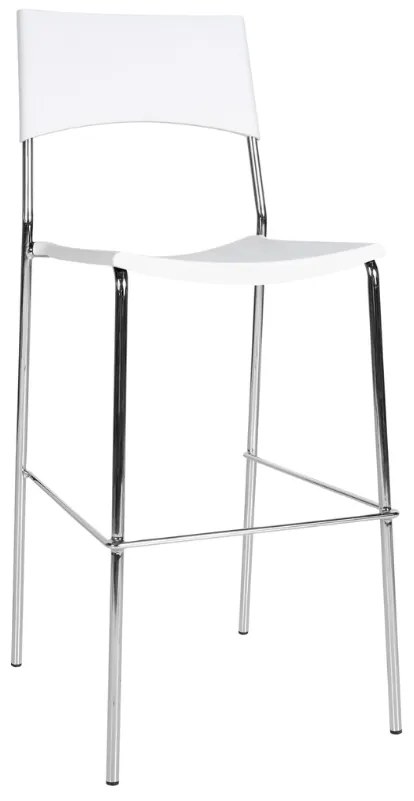 Banco de bar empilhável Genua 43 x 114 x 41 cm Branco