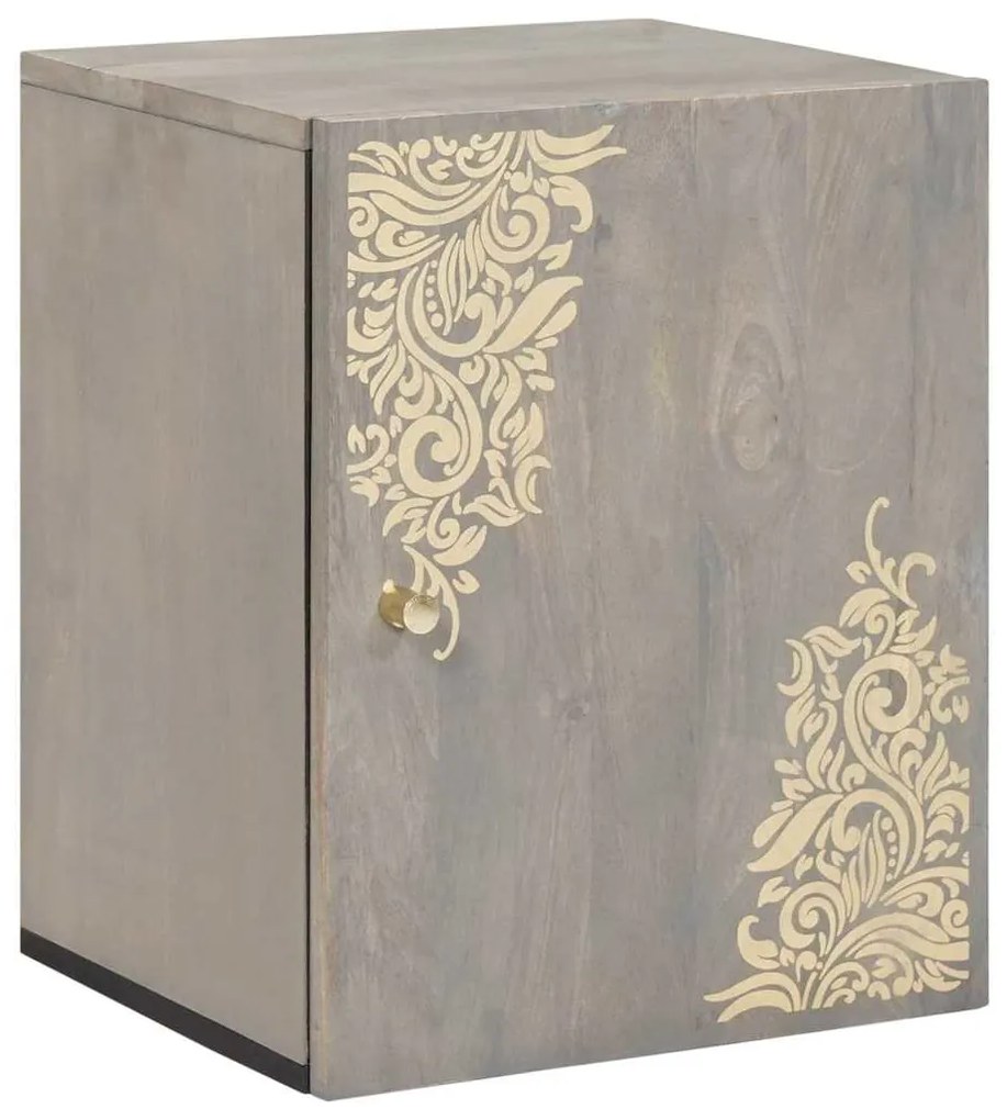 vidaXL Armário de Parede Montado na parede Cinzeto 38 x 33 x 48 cm