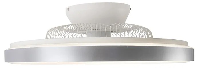 LED Ventilador de teto prateado com efeito de estrela regulável - Climo Design