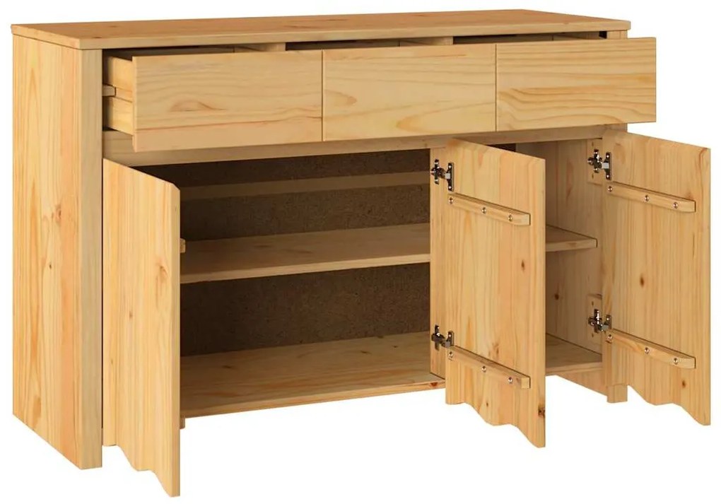 Buffet vidaXL "DRAMMEN" 114x43x75,5 cm Madeira Sólida de Pinheiro