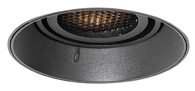 Foco embutido moderno preto GU10 redondo sem moldura - Oneon Honey Moderno