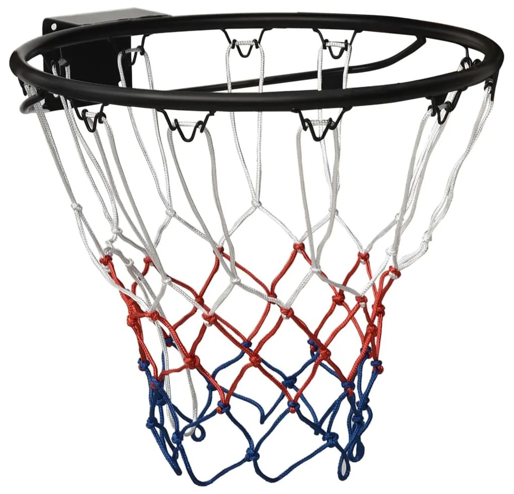 93659 vidaXL Cesto de basquetebol 45 cm aço preto