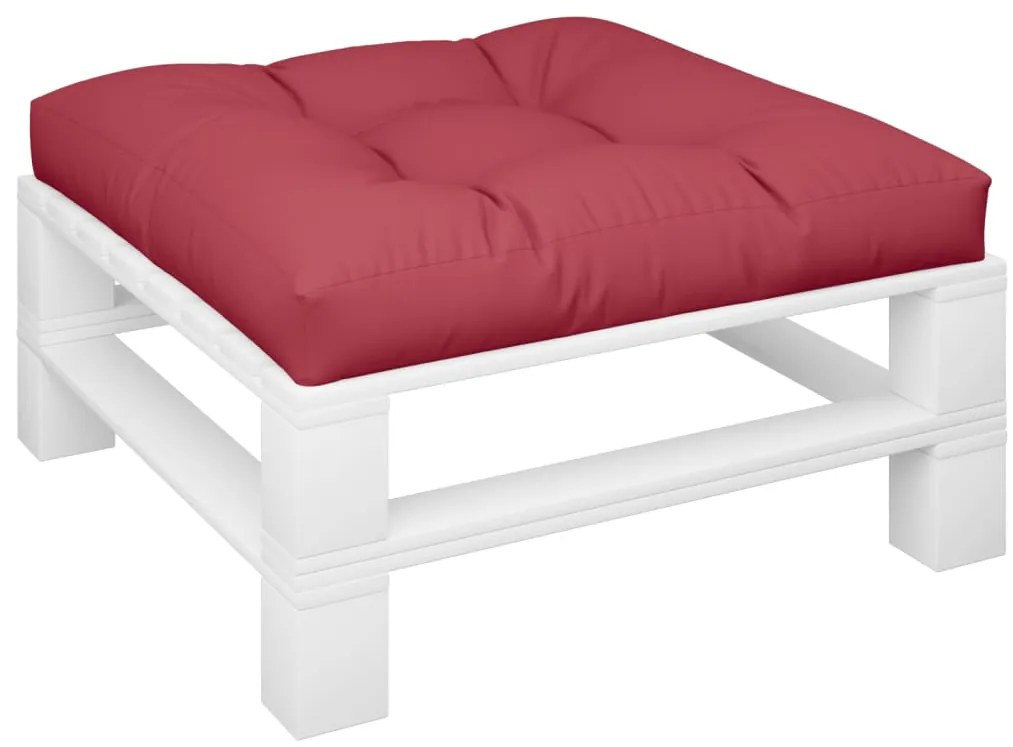 Almofadão para sofá de paletes 80x80x12cm tecido vermelho tinto