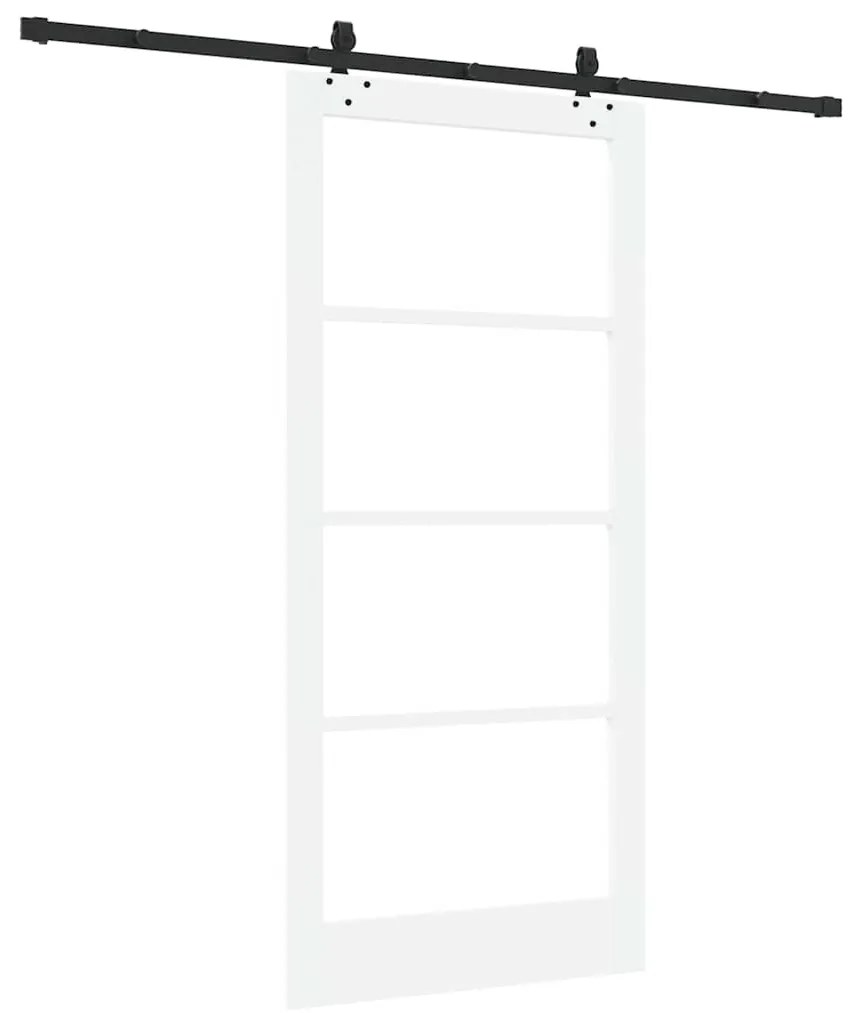 Porta Deslizante vidaXL com Conjunto de Hardware Branco 93x202 cm em M