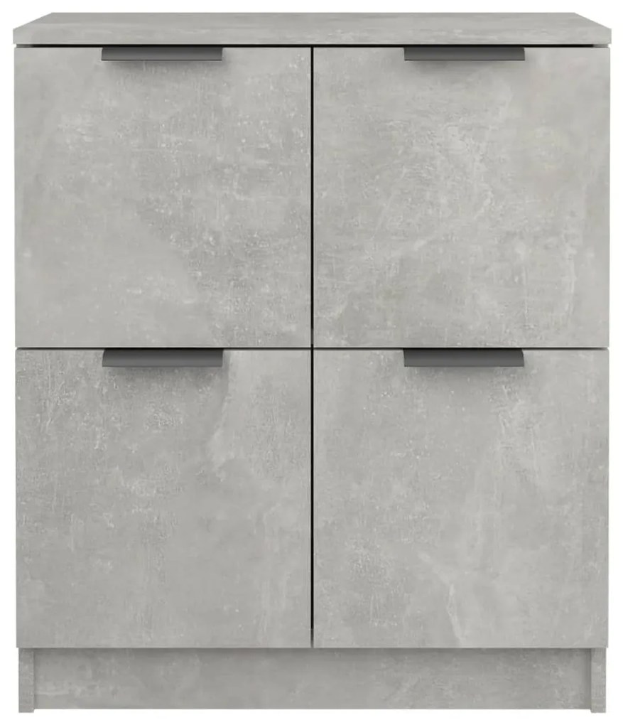Aparadores 2 pcs 60x30x70 cm madeira processada cinza cimento