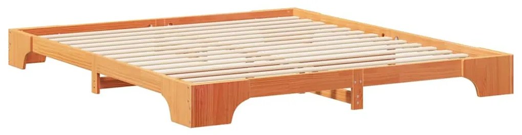 Estrutura de cama de chão Castanho 180 x 220 cm
