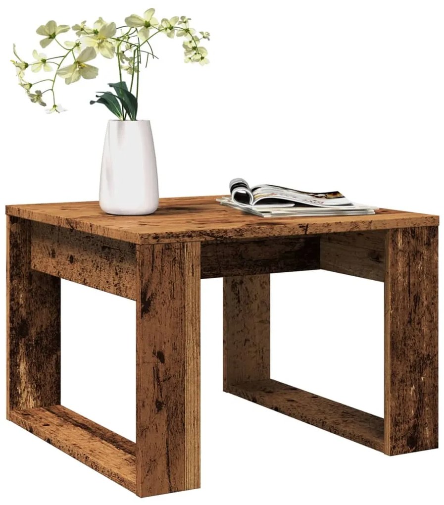 Mesa de apoio 50x50x35 cm derivados de madeira madeira velha