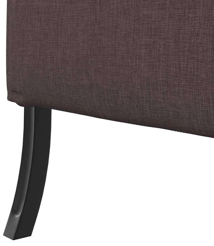 Sofá de Encosto Alto Castanho 109x56x121 cm Tecido
