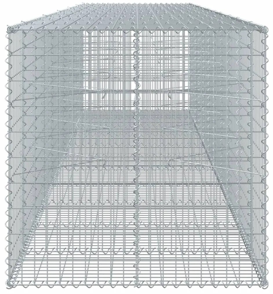 Cesto gabião com cobertura 550x100x100 cm ferro galvanizado