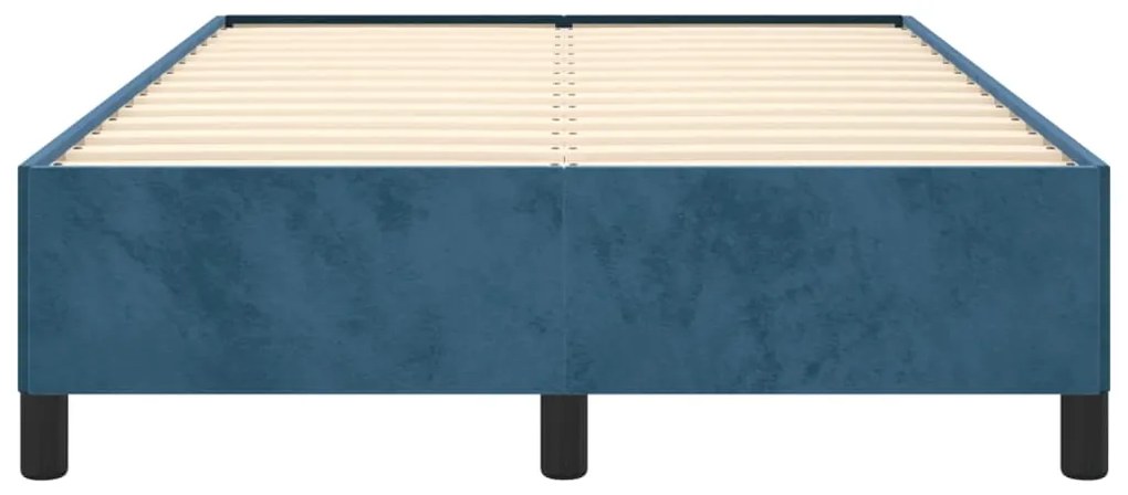 Estrutura de cama com colchão azul escuro 120x190 cm Veludo