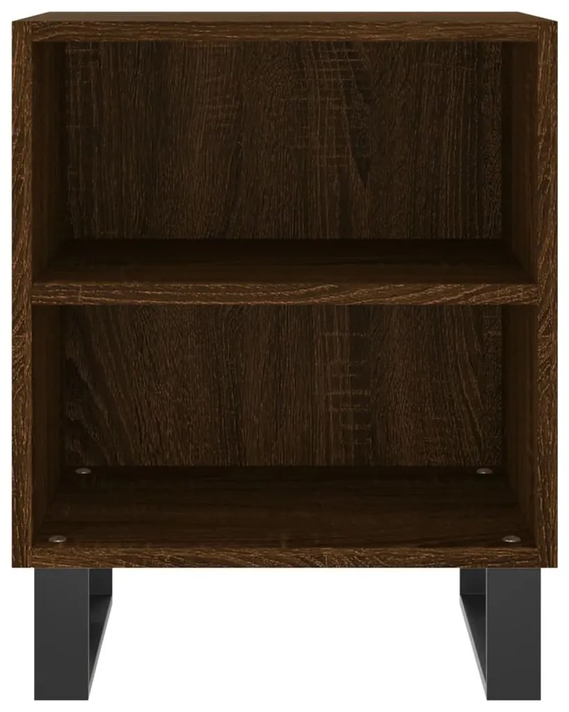 Mesas cabeceira 2pcs 40x30x50cm deriv.madeira carvalho castanho