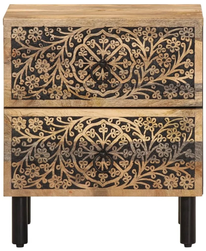 Mesas de cabeceira 2 pcs 40x33x46 cm madeira mangueira maciça