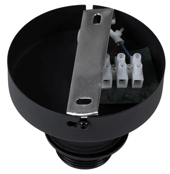 Candeeiro de parede oriental preto com bambu natural - Pua