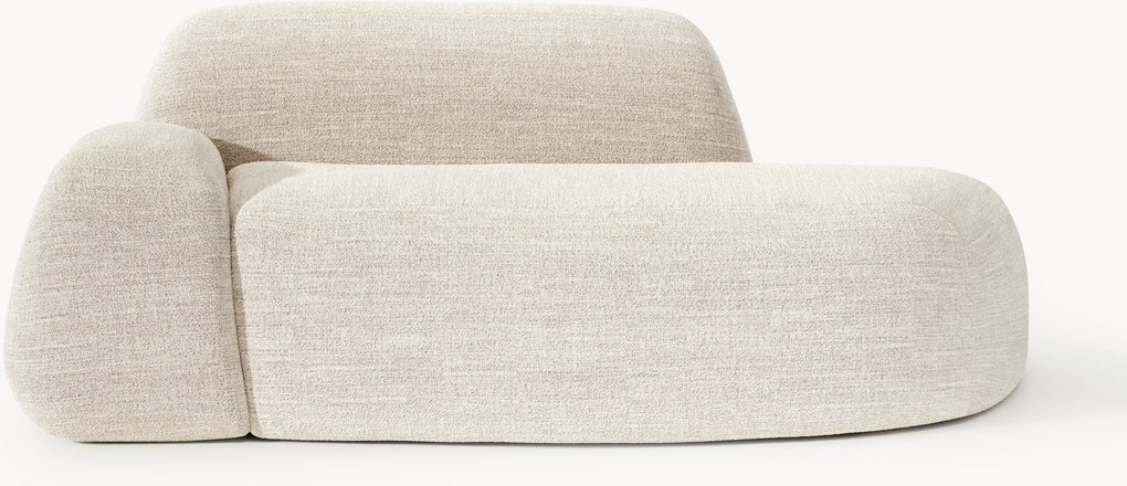 Sofá em bouclé com chaise longue Wolke (2 lugares)