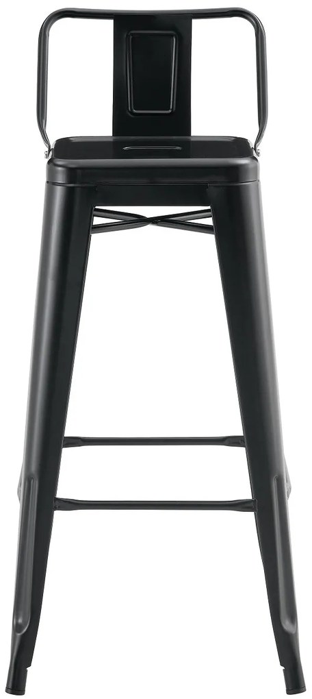 Conjunto 5 Bancos de bar TOL R1 EK, empilhável, aço, preto
