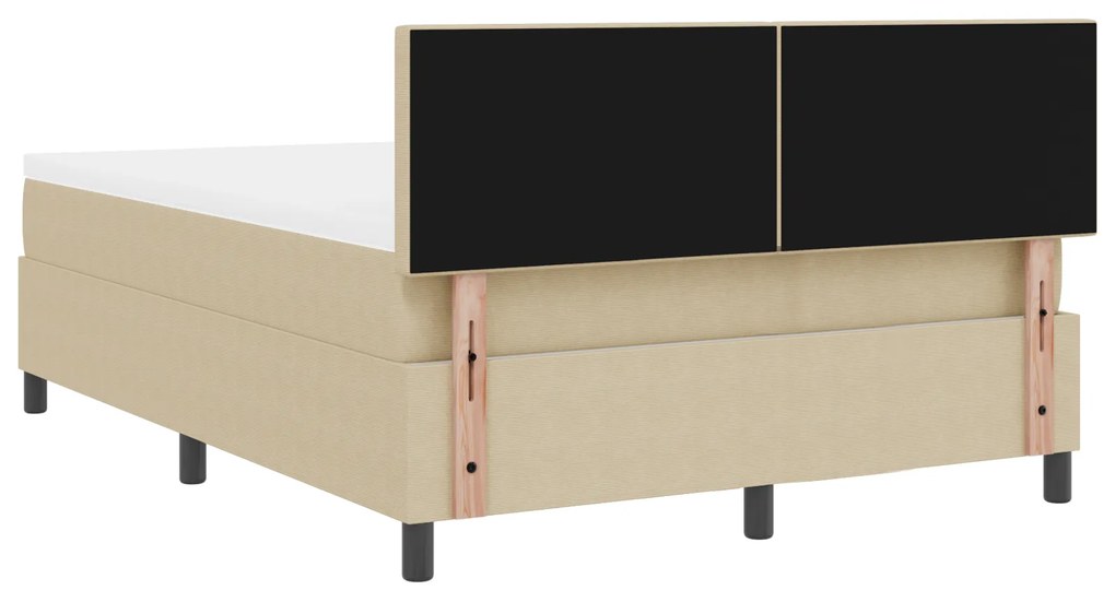 Cama Box Spring com Colchão Verde Claro Cinza 140x200 cm Tecido de Vel